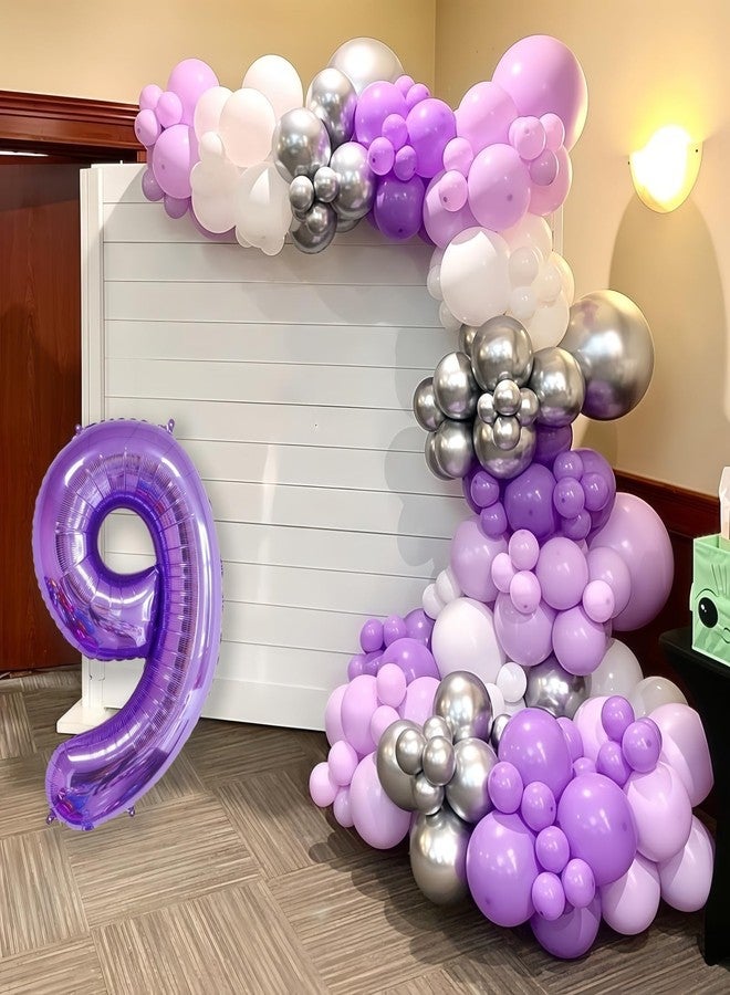BBPOOL Purple 7 Balloon Number,40 Inch Number 7 Balloon Big Purple 7 Foil Mylar Helium Balloon for Birthday Party Decorations - Image 5